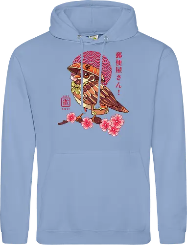 POST BIRD - japan, japanese, bird, sakura, cherry blossom, floral, cultural, post mail - Standard Hoodie