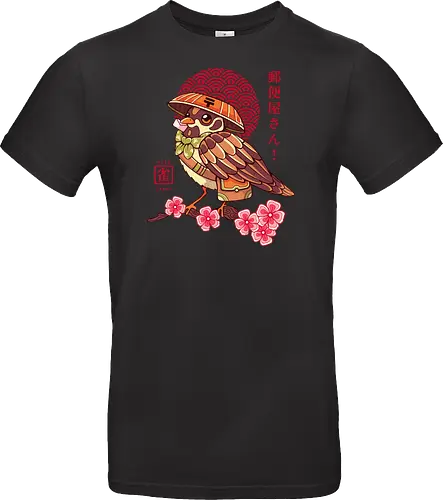 POST BIRD - japan, japanese, bird, sakura, cherry blossom, floral, cultural, post mail - Standard T-Shirt