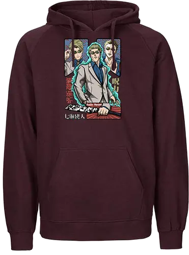 Nanami Kento Seven Seas Sorcerer - nanami kento, cool sorcerer, anime gift, suit style, stoic vibes, weeb, grade 1 sorcerer, Jujutsu - Fairtrade Hoodie