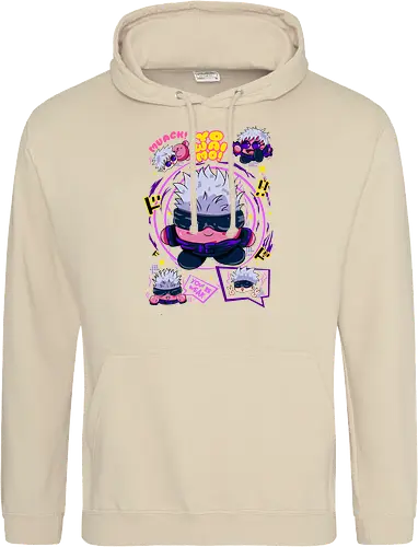 Pink Gojo Satoru Infinity Cute Mode - gojo satoru, Jujutsu, crossover, chibi style, funny anime, kawaii, otaku humor, anime lover gift - Standard Hoodie