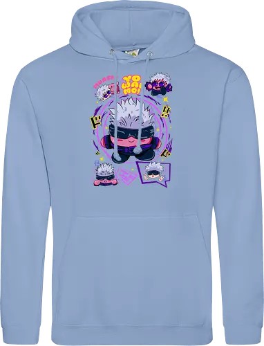 Pink Gojo Satoru Infinity Cute Mode - gojo satoru, Jujutsu, crossover, chibi style, funny anime, kawaii, otaku humor, anime lover gift - Standard Hoodie