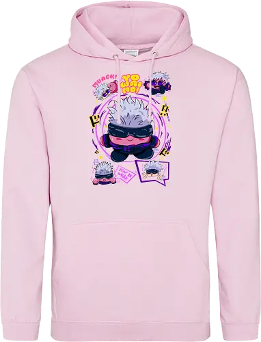 Pink Gojo Satoru Infinity Cute Mode - gojo satoru, Jujutsu, crossover, chibi style, funny anime, kawaii, otaku humor, anime lover gift - Standard Hoodie