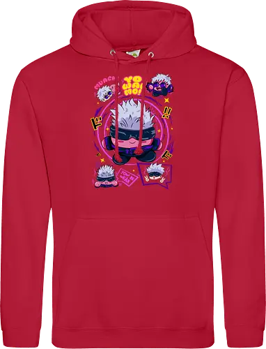Pink Gojo Satoru Infinity Cute Mode - gojo satoru, Jujutsu, crossover, chibi style, funny anime, kawaii, otaku humor, anime lover gift - Standard Hoodie