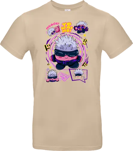 Pink Gojo Satoru Infinity Cute Mode - gojo satoru, Jujutsu, crossover, chibi style, funny anime, kawaii, otaku humor, anime lover gift - Standard T-Shirt