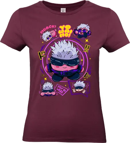 Pink Gojo Satoru Infinity Cute Mode - gojo satoru, Jujutsu, crossover, chibi style, funny anime, kawaii, otaku humor, anime lover gift - Standard T-Shirt (Women)