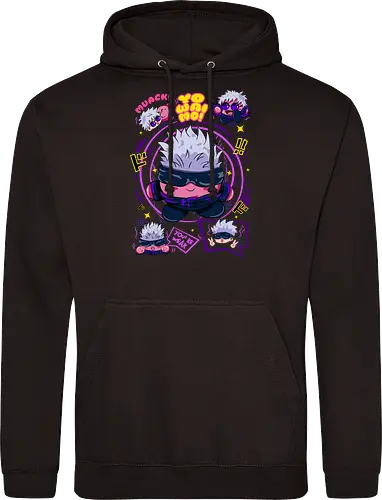 Pink Gojo Satoru Infinity Cute Mode - gojo satoru, Jujutsu, crossover, chibi style, funny anime, kawaii, otaku humor, anime lover gift - Standard Hoodie