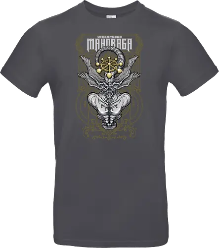 Mahoraga Wheel of Destiny JJK - gold emblem art, mahoraga, Jujutsu, ten shadows, cursed spirit, dark fantasy, anime villain, otaku - Standard T-Shirt