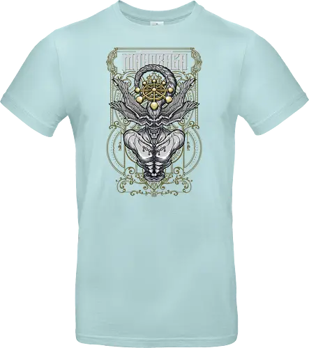 Mahoraga Wheel of Destiny JJK - gold emblem art, mahoraga, Jujutsu, ten shadows, cursed spirit, dark fantasy, anime villain, otaku - Standard T-Shirt