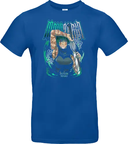 Maki Zenin Cursed Tools Warrior - maki zenin, Jujutsu, cursed tools, weeb, action hero, strong female character, teal aesthetic, anime fan gift - Standard T-Shirt