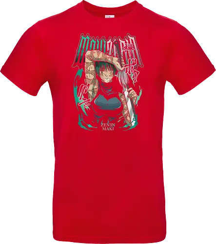 Maki Zenin Cursed Tools Warrior - maki zenin, Jujutsu, cursed tools, weeb, action hero, strong female character, teal aesthetic, anime fan gift - Standard T-Shirt