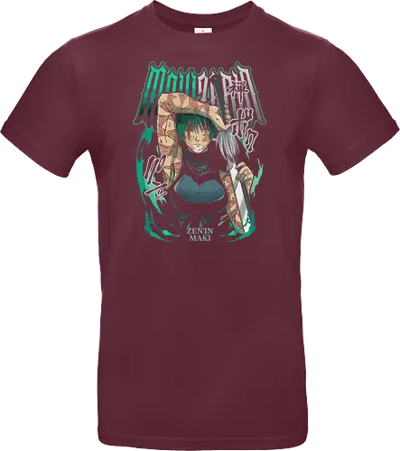 Maki Zenin Cursed Tools Warrior - maki zenin, Jujutsu, cursed tools, weeb, action hero, strong female character, teal aesthetic, anime fan gift - Standard T-Shirt