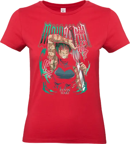 Maki Zenin Cursed Tools Warrior - maki zenin, Jujutsu, cursed tools, weeb, action hero, strong female character, teal aesthetic, anime fan gift - Standard T-Shirt (Women)