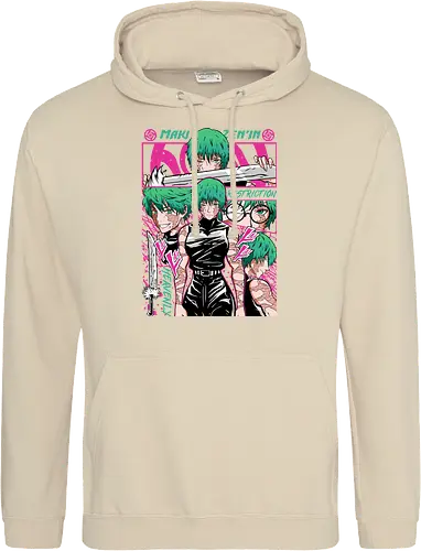 Maki Zenin Restriction Unleashed - maki zenin, Jujutsu, restriction arc, pink and black, powerful female, manga style, otaku gift, shounen anime - Standard Hoodie
