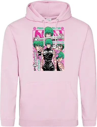 Maki Zenin Restriction Unleashed - maki zenin, Jujutsu, restriction arc, pink and black, powerful female, manga style, otaku gift, shounen anime - Standard Hoodie