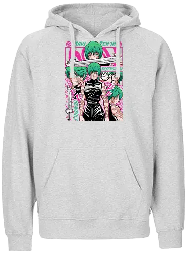 Maki Zenin Restriction Unleashed - maki zenin, Jujutsu, restriction arc, pink and black, powerful female, manga style, otaku gift, shounen anime - Fairtrade Hoodie