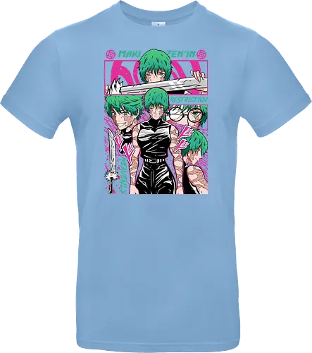 Maki Zenin Restriction Unleashed - maki zenin, Jujutsu, restriction arc, pink and black, powerful female, manga style, otaku gift, shounen anime - Standard T-Shirt