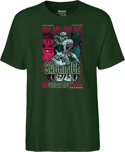 Jujutsu Sacrifice Arc Legacy - Jujutsu, sacrifice arc, cursed clash, manga action, anime fan, dark theme, birthday gift weeb, multi character - Fairtrade T-Shirt