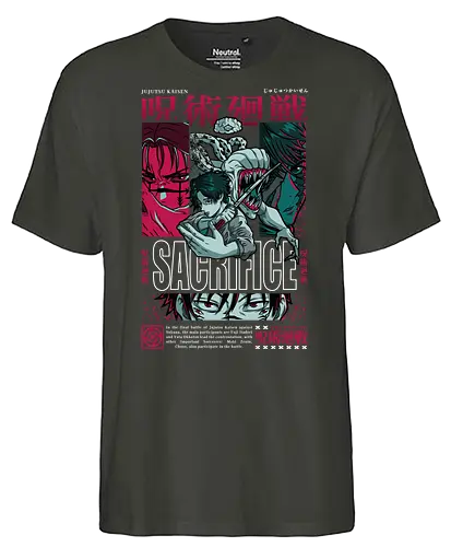 Jujutsu Sacrifice Arc Legacy - Jujutsu, sacrifice arc, cursed clash, manga action, anime fan, dark theme, birthday gift weeb, multi character - Fairtrade T-Shirt