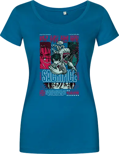 Jujutsu Sacrifice Arc Legacy - Jujutsu, sacrifice arc, cursed clash, manga action, anime fan, dark theme, birthday gift weeb, multi character - Women T-Shirt