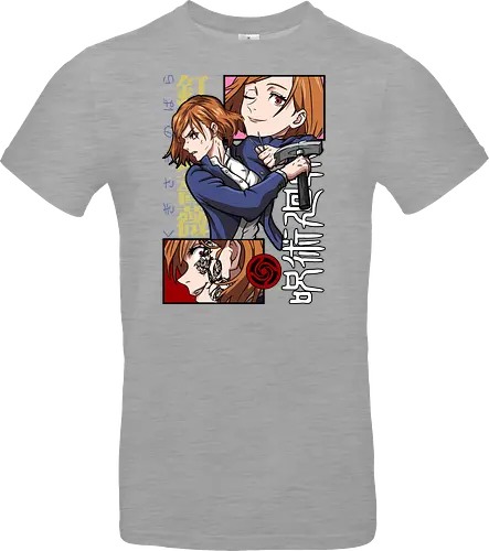 Nobara Kugisaki Hammer Down Attitude - nobara kugisaki, Jujutsu, fierce female, cursed nail, urban anime, otaku gift, anime lover, orange hair - Standard T-Shirt