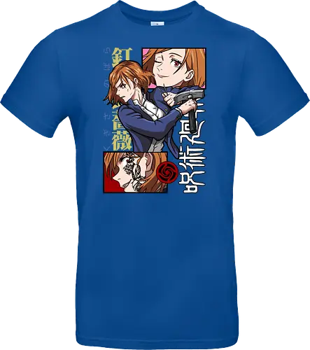 Nobara Kugisaki Hammer Down Attitude - nobara kugisaki, Jujutsu, fierce female, cursed nail, urban anime, otaku gift, anime lover, orange hair - Standard T-Shirt
