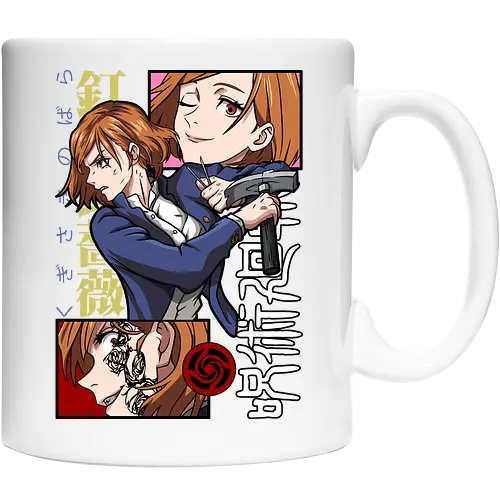 Nobara Kugisaki Hammer Down Attitude - nobara kugisaki, Jujutsu, fierce female, cursed nail, urban anime, otaku gift, anime lover, orange hair - Cup