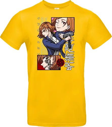 Nobara Kugisaki Hammer Down Attitude - nobara kugisaki, Jujutsu, fierce female, cursed nail, urban anime, otaku gift, anime lover, orange hair - Standard T-Shirt