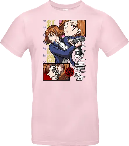 Nobara Kugisaki Hammer Down Attitude - nobara kugisaki, Jujutsu, fierce female, cursed nail, urban anime, otaku gift, anime lover, orange hair - Standard T-Shirt