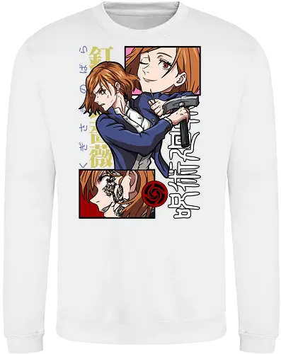 Nobara Kugisaki Hammer Down Attitude - nobara kugisaki, Jujutsu, fierce female, cursed nail, urban anime, otaku gift, anime lover, orange hair - Sweatshirt