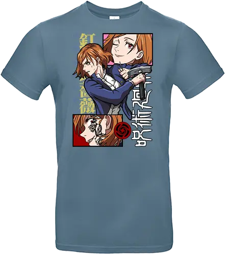 Nobara Kugisaki Hammer Down Attitude - nobara kugisaki, Jujutsu, fierce female, cursed nail, urban anime, otaku gift, anime lover, orange hair - Standard T-Shirt