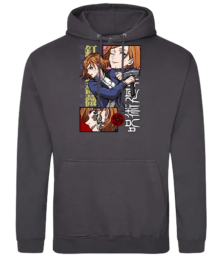 Nobara Kugisaki Hammer Down Attitude - nobara kugisaki, Jujutsu, fierce female, cursed nail, urban anime, otaku gift, anime lover, orange hair - Standard Hoodie