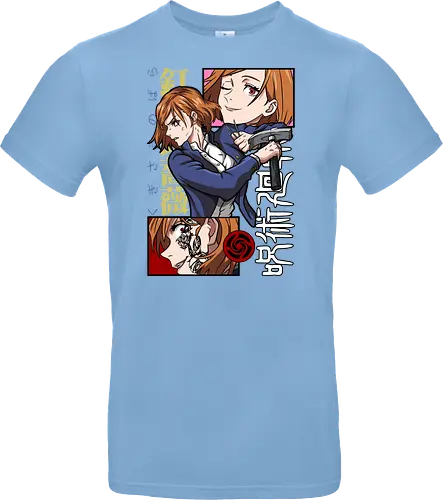 Nobara Kugisaki Hammer Down Attitude - nobara kugisaki, Jujutsu, fierce female, cursed nail, urban anime, otaku gift, anime lover, orange hair - Standard T-Shirt