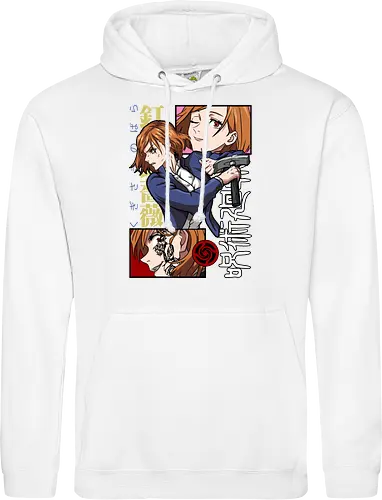 Nobara Kugisaki Hammer Down Attitude - nobara kugisaki, Jujutsu, fierce female, cursed nail, urban anime, otaku gift, anime lover, orange hair - Standard Hoodie