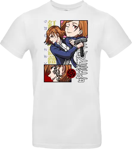 Nobara Kugisaki Hammer Down Attitude - nobara kugisaki, Jujutsu, fierce female, cursed nail, urban anime, otaku gift, anime lover, orange hair - Standard T-Shirt