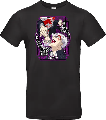 Gojo Satoru Five Seals Infinite Power - gojo satoru, Jujutsu, five seals, purple aesthetic, six eyes unleashed, anime fan art, weeb birthday, strongest sorcerer - Standard T-Shirt