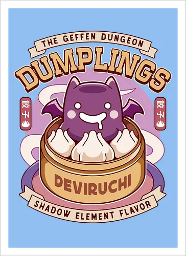 Geffen Dungeon Dumplings - ragnarok online, slime, mmorpg, jrpg, poring, angeling, deviling, deviruchi, ragnarok mobile, geffen dungeon, gaming, video game, gamer, ragnarok eternal love, ragnarok origin - Artprint