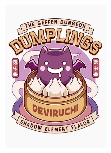 Geffen Dungeon Dumplings - ragnarok online, slime, mmorpg, jrpg, poring, angeling, deviling, deviruchi, ragnarok mobile, geffen dungeon, gaming, video game, gamer, ragnarok eternal love, ragnarok origin - Artprint
