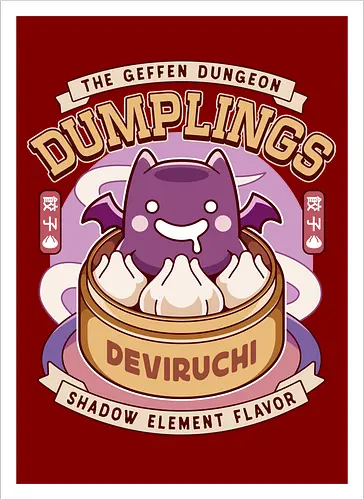 Geffen Dungeon Dumplings - ragnarok online, slime, mmorpg, jrpg, poring, angeling, deviling, deviruchi, ragnarok mobile, geffen dungeon, gaming, video game, gamer, ragnarok eternal love, ragnarok origin - Artprint