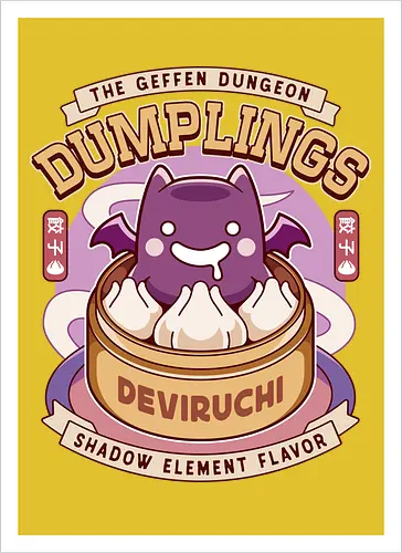 Geffen Dungeon Dumplings - ragnarok online, slime, mmorpg, jrpg, poring, angeling, deviling, deviruchi, ragnarok mobile, geffen dungeon, gaming, video game, gamer, ragnarok eternal love, ragnarok origin - Artprint