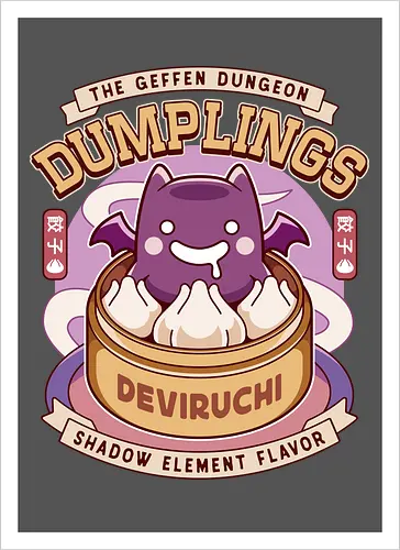 Geffen Dungeon Dumplings - ragnarok online, slime, mmorpg, jrpg, poring, angeling, deviling, deviruchi, ragnarok mobile, geffen dungeon, gaming, video game, gamer, ragnarok eternal love, ragnarok origin - Artprint