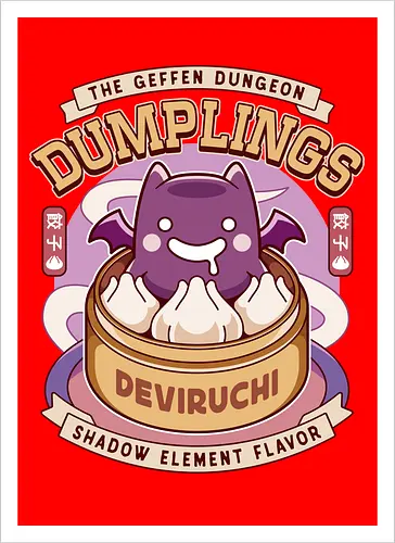 Geffen Dungeon Dumplings - ragnarok online, slime, mmorpg, jrpg, poring, angeling, deviling, deviruchi, ragnarok mobile, geffen dungeon, gaming, video game, gamer, ragnarok eternal love, ragnarok origin - Artprint