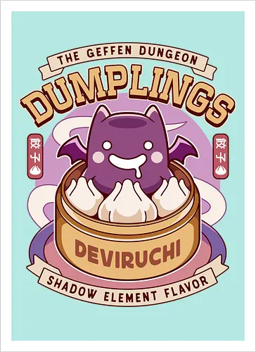 Geffen Dungeon Dumplings - ragnarok online, slime, mmorpg, jrpg, poring, angeling, deviling, deviruchi, ragnarok mobile, geffen dungeon, gaming, video game, gamer, ragnarok eternal love, ragnarok origin - Artprint