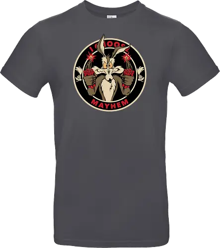 I choose mayhem  - acme, coyote, mayhem, cartoon, 90s, 80s, kids, comedy, retro cartoon, dumbwaystodie, tnt, bomb, dynamite - Standard T-Shirt
