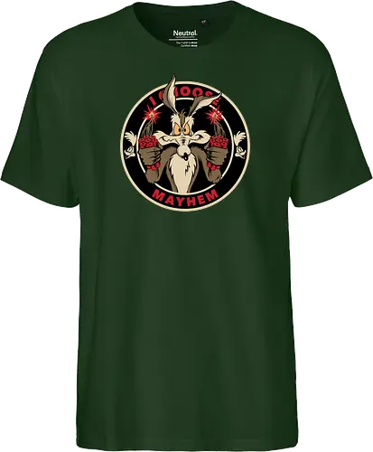 I choose mayhem  - acme, coyote, mayhem, cartoon, 90s, 80s, kids, comedy, retro cartoon, dumbwaystodie, tnt, bomb, dynamite - Fairtrade T-Shirt