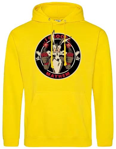 I choose mayhem  - acme, coyote, mayhem, cartoon, 90s, 80s, kids, comedy, retro cartoon, dumbwaystodie, tnt, bomb, dynamite - Standard Hoodie