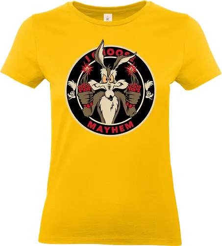 I choose mayhem  - acme, coyote, mayhem, cartoon, 90s, 80s, kids, comedy, retro cartoon, dumbwaystodie, tnt, bomb, dynamite - Standard T-Shirt (Women)