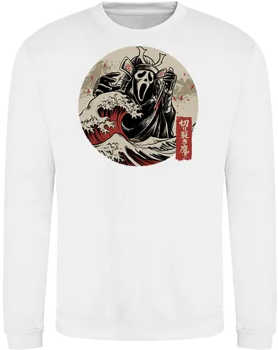 the faceless assassin - ghostface, scarymovie, horror, halloween, horror movies, slasher, halloween town, hocus pocus, elmstreet, nightmare, waveoffkanagawa, japanese, shinobi, samurai - Sweatshirt
