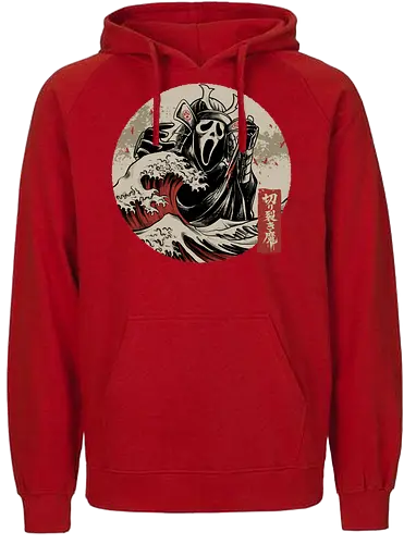 the faceless assassin - ghostface, scarymovie, horror, halloween, horror movies, slasher, halloween town, hocus pocus, elmstreet, nightmare, waveoffkanagawa, japanese, shinobi, samurai - Fairtrade Hoodie