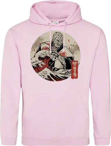 the nightmare samurai  - jasonvoorhees, freddy krueger, friday13th, horror movies, slasher, halloween town, hocus pocus, elmstreet, nightmare, waveoffkanagawa, japanese, shinobi, samurai, horror, halloween - Standard Hoodie