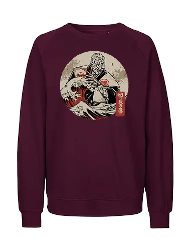 the nightmare samurai  - jasonvoorhees, freddy krueger, friday13th, horror movies, slasher, halloween town, hocus pocus, elmstreet, nightmare, waveoffkanagawa, japanese, shinobi, samurai, horror, halloween - Fairtrade Sweatshirt